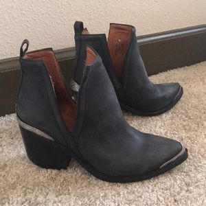 Jeffrey Campbell Black Leather Cromwell Booties